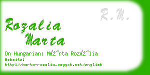 rozalia marta business card